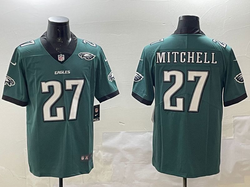 Men Philadelphia Eagles #27 Mitchell Green Second generations 2025 Nike Vapor Limited NFL Jersey style 2091->philadelphia eagles->NFL Jersey